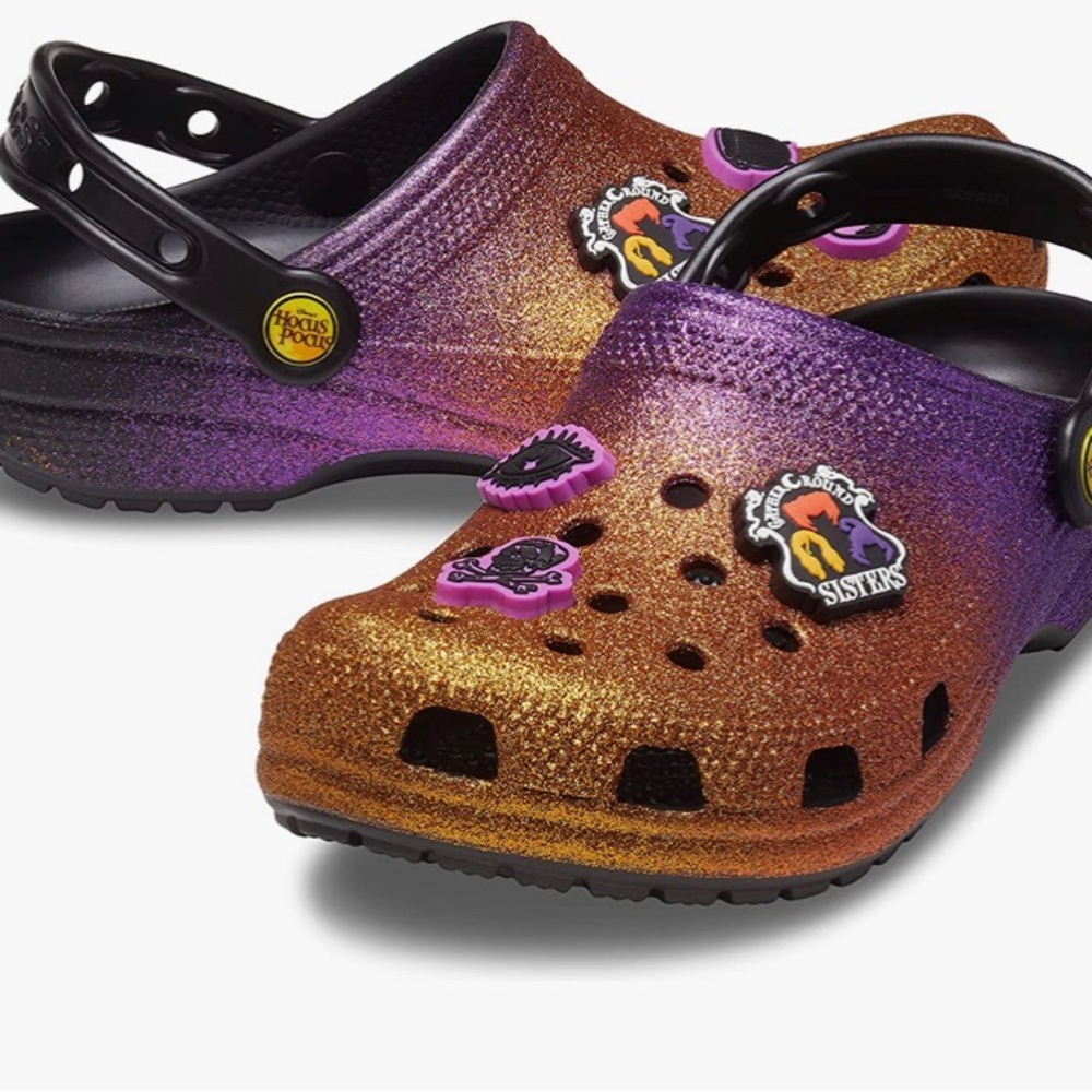 Disney Hocus Pocus Crocs Classic Clog Glitter Halloween Women 10 / Men 8